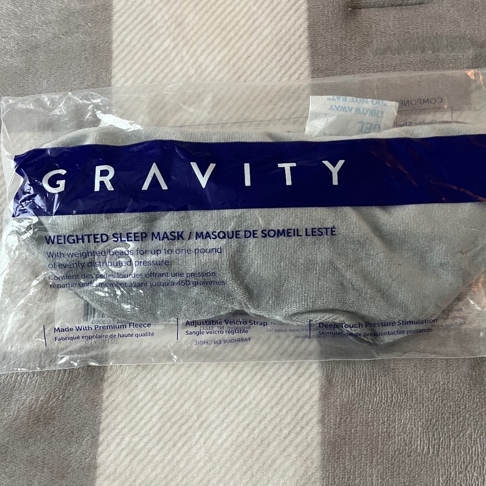 New in original packaging.  Weighted eye mask